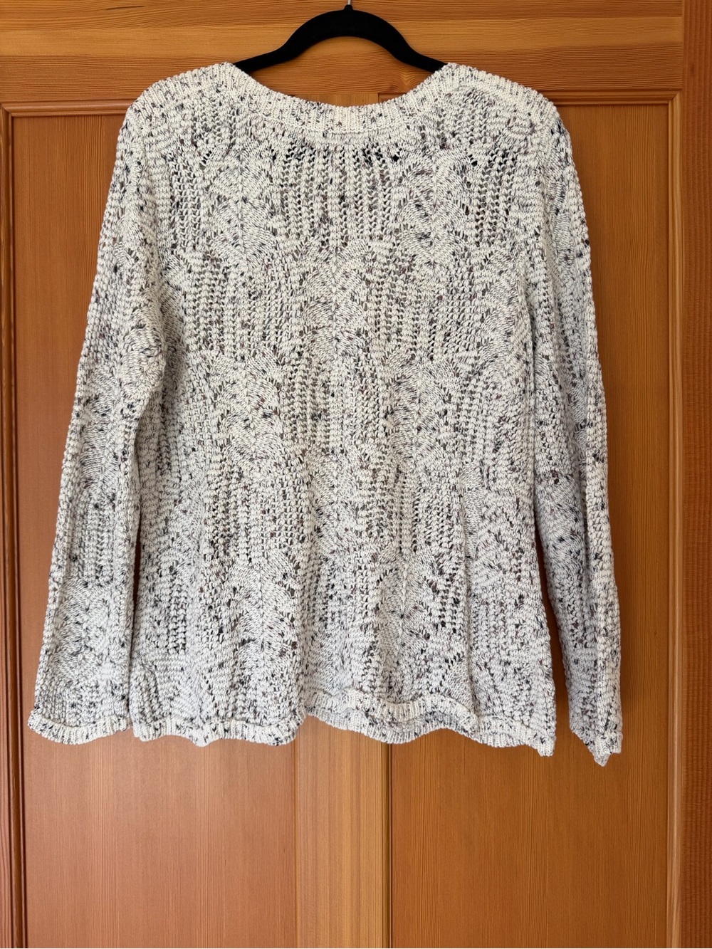 Nic+Zoe Ivory Marled Knit Sweater size Large - Picture 4 of 8